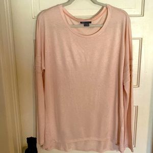 Vince Pale Ballet Pink Long Sleeve Top